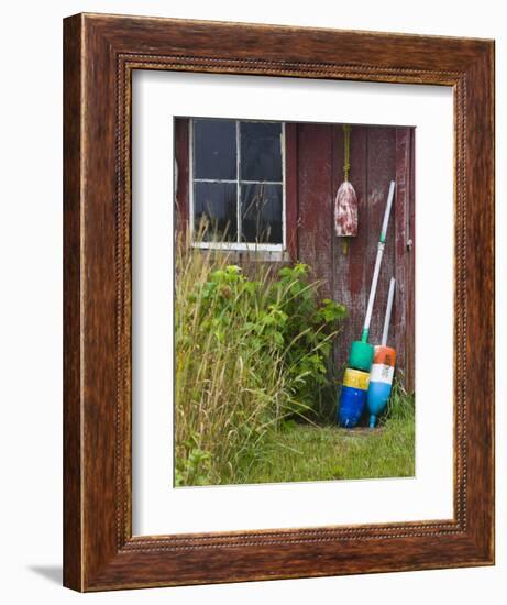 Lobster Buoys, Thatcher Island, Rockport, Cape Ann, Massachusetts, USA-Walter Bibikow-Framed Photographic Print