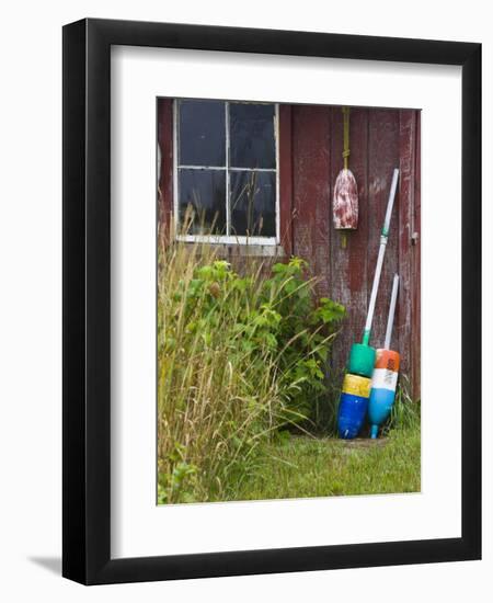 Lobster Buoys, Thatcher Island, Rockport, Cape Ann, Massachusetts, USA-Walter Bibikow-Framed Photographic Print