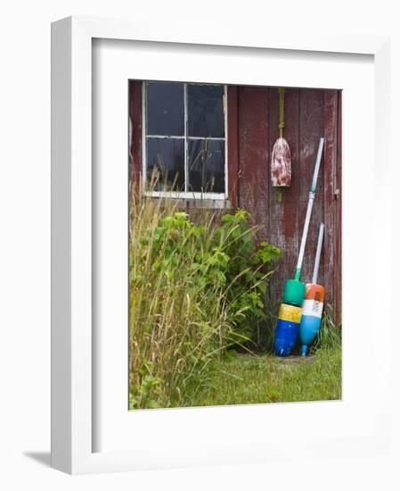 Lobster Buoys, Thatcher Island, Rockport, Cape Ann, Massachusetts, USA-Walter Bibikow-Framed Photographic Print