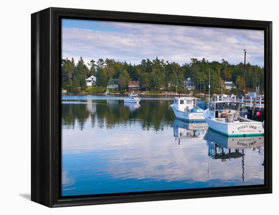 Lobster Fishing Boats, Boothbay Harbor, Maine, New England, United States of America, North America-Alan Copson-Framed Premier Image Canvas