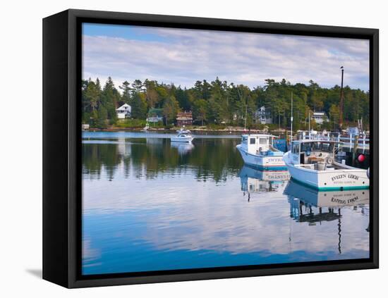 Lobster Fishing Boats, Boothbay Harbor, Maine, New England, United States of America, North America-Alan Copson-Framed Premier Image Canvas