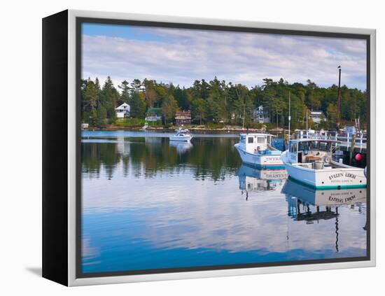 Lobster Fishing Boats, Boothbay Harbor, Maine, New England, United States of America, North America-Alan Copson-Framed Premier Image Canvas