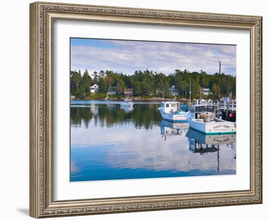 Lobster Fishing Boats, Boothbay Harbor, Maine, New England, United States of America, North America-Alan Copson-Framed Photographic Print