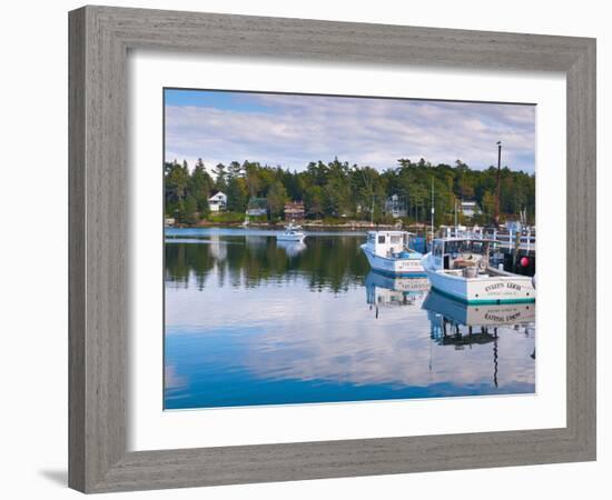 Lobster Fishing Boats, Boothbay Harbor, Maine, New England, United States of America, North America-Alan Copson-Framed Photographic Print