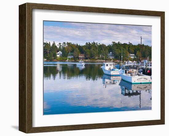 Lobster Fishing Boats, Boothbay Harbor, Maine, New England, United States of America, North America-Alan Copson-Framed Photographic Print