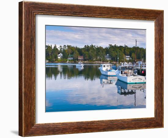 Lobster Fishing Boats, Boothbay Harbor, Maine, New England, United States of America, North America-Alan Copson-Framed Photographic Print