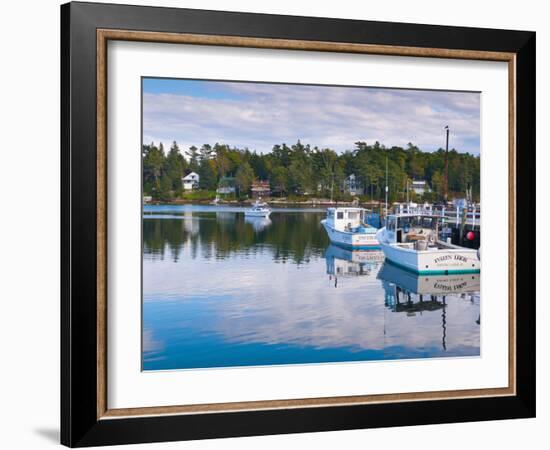 Lobster Fishing Boats, Boothbay Harbor, Maine, New England, United States of America, North America-Alan Copson-Framed Photographic Print