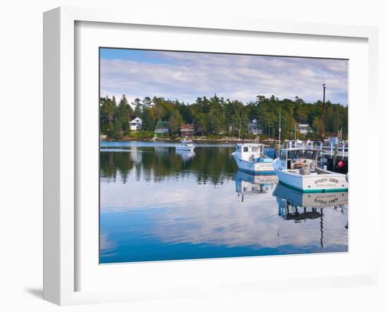 Lobster Fishing Boats, Boothbay Harbor, Maine, New England, United States of America, North America-Alan Copson-Framed Photographic Print