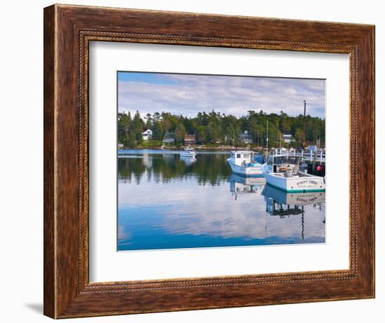 Lobster Fishing Boats, Boothbay Harbor, Maine, New England, United States of America, North America-Alan Copson-Framed Photographic Print