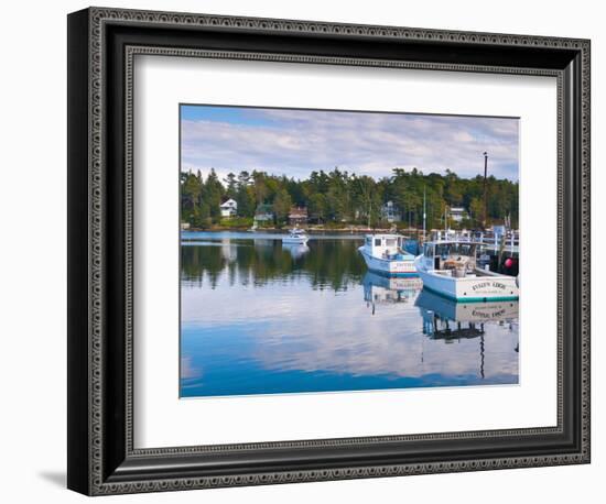 Lobster Fishing Boats, Boothbay Harbor, Maine, New England, United States of America, North America-Alan Copson-Framed Photographic Print