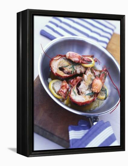 Lobster Fried in Butter with Lemon and Tarragon-Peter Medilek-Framed Premier Image Canvas