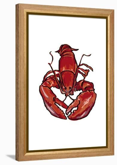 Lobster - Icon-Lantern Press-Framed Stretched Canvas