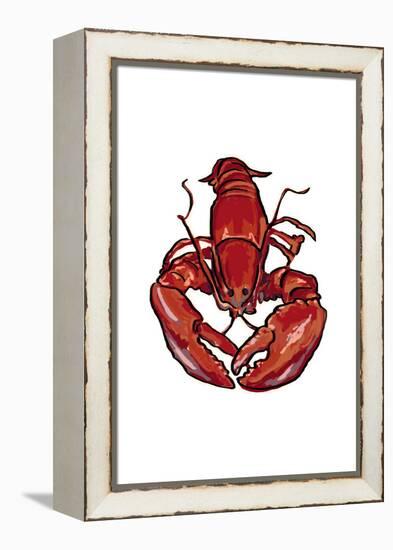 Lobster - Icon-Lantern Press-Framed Stretched Canvas