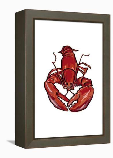 Lobster - Icon-Lantern Press-Framed Stretched Canvas