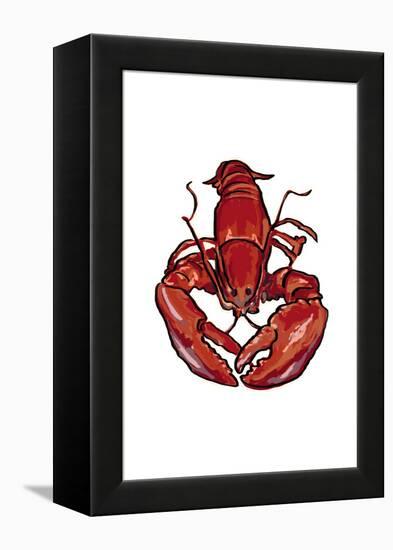 Lobster - Icon-Lantern Press-Framed Stretched Canvas