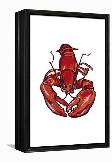 Lobster - Icon-Lantern Press-Framed Stretched Canvas