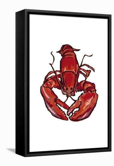 Lobster - Icon-Lantern Press-Framed Stretched Canvas