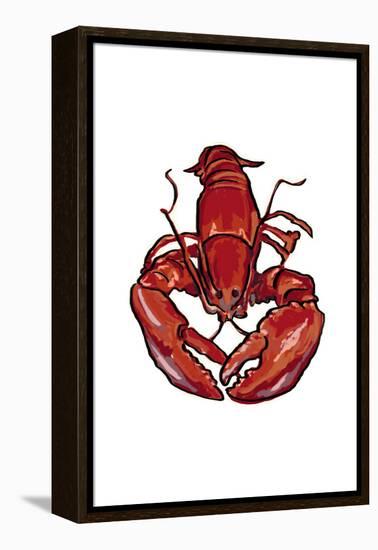 Lobster - Icon-Lantern Press-Framed Stretched Canvas