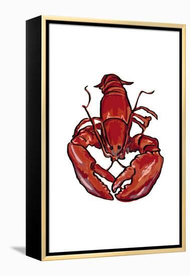 Lobster - Icon-Lantern Press-Framed Stretched Canvas