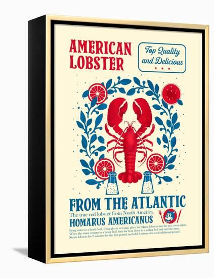 Lobster Kitchen Print-Dionisis Gemos-Framed Premier Image Canvas