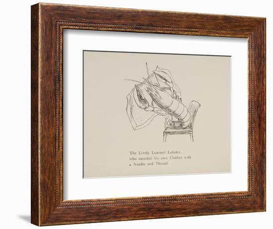 Lobster Mending Clothes, Nonsense Botany Animals and Other Poems Written and Drawn by Edward Lear-Edward Lear-Framed Giclee Print