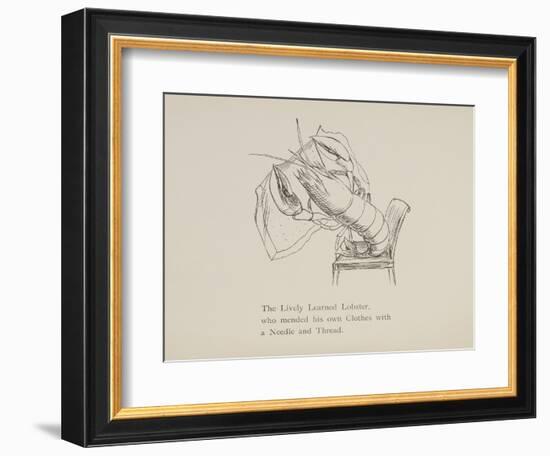 Lobster Mending Clothes, Nonsense Botany Animals and Other Poems Written and Drawn by Edward Lear-Edward Lear-Framed Giclee Print