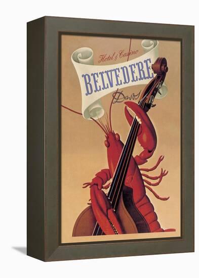 Lobster Musician at the Belvedere Hotel and Casino-null-Framed Stretched Canvas