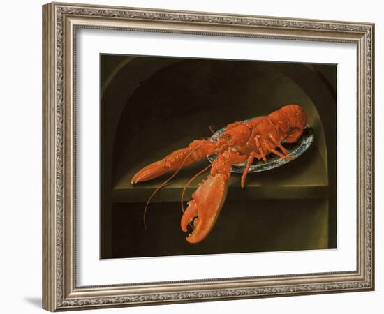 Lobster on a Delft Dish-Charles Collins-Framed Giclee Print