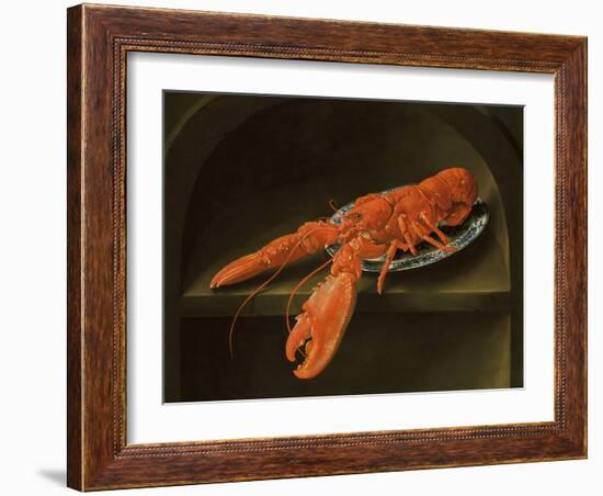 Lobster on a Delft Dish-Charles Collins-Framed Giclee Print