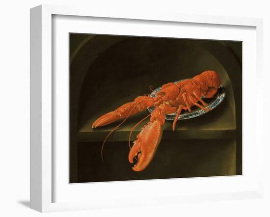 Lobster on a Delft Dish-Charles Collins-Framed Giclee Print