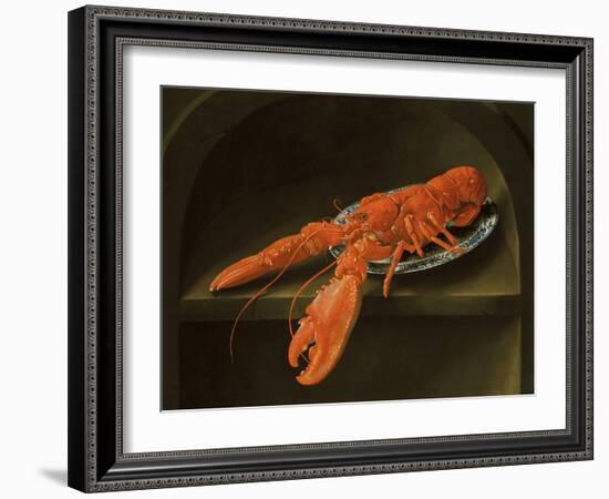 Lobster on a Delft Dish-Charles Collins-Framed Giclee Print