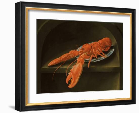 Lobster on a Delft Dish-Charles Collins-Framed Giclee Print