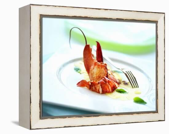 Lobster on Pineapple Carpaccio-null-Framed Premier Image Canvas