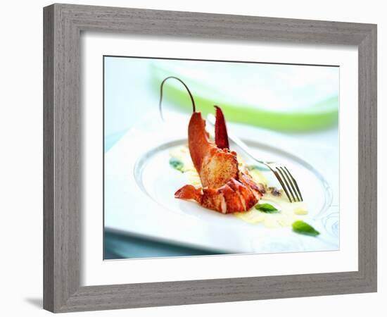 Lobster on Pineapple Carpaccio-null-Framed Photographic Print