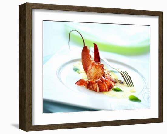 Lobster on Pineapple Carpaccio-null-Framed Photographic Print