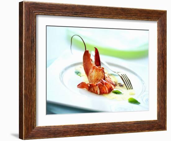 Lobster on Pineapple Carpaccio-null-Framed Photographic Print
