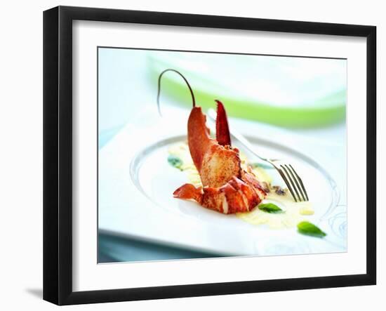 Lobster on Pineapple Carpaccio-null-Framed Photographic Print