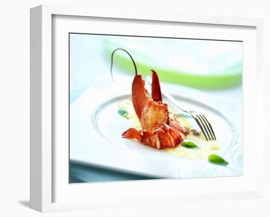 Lobster on Pineapple Carpaccio-null-Framed Photographic Print