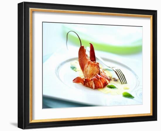 Lobster on Pineapple Carpaccio-null-Framed Photographic Print