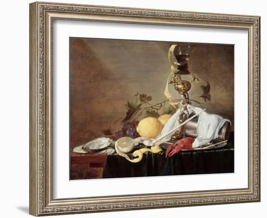 Lobster, Oyster and Lemon-Jan Davidsz de Heem-Framed Giclee Print