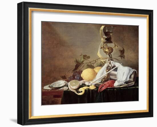 Lobster, Oyster and Lemon-Jan Davidsz de Heem-Framed Giclee Print