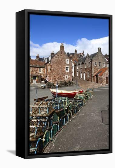 Lobster Pots at Crail Harbour, Fife, Scotland, United Kingdom, Europe-Mark Sunderland-Framed Premier Image Canvas