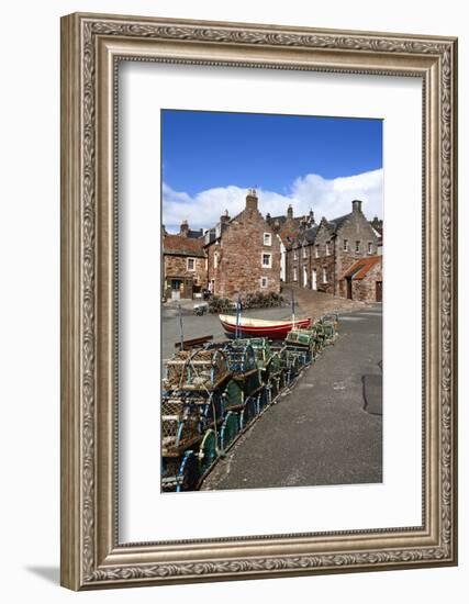 Lobster Pots at Crail Harbour, Fife, Scotland, United Kingdom, Europe-Mark Sunderland-Framed Photographic Print