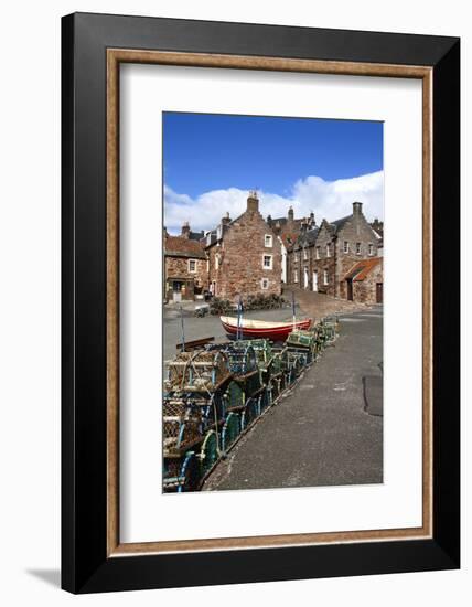 Lobster Pots at Crail Harbour, Fife, Scotland, United Kingdom, Europe-Mark Sunderland-Framed Photographic Print