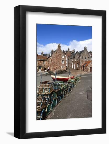 Lobster Pots at Crail Harbour, Fife, Scotland, United Kingdom, Europe-Mark Sunderland-Framed Photographic Print