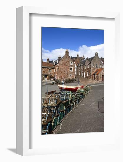 Lobster Pots at Crail Harbour, Fife, Scotland, United Kingdom, Europe-Mark Sunderland-Framed Photographic Print