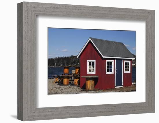 Lobster Pots, Near Cook's Lobster House, Bailey Island, Maine, USA-Michel Hersen-Framed Photographic Print