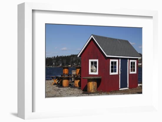 Lobster Pots, Near Cook's Lobster House, Bailey Island, Maine, USA-Michel Hersen-Framed Photographic Print