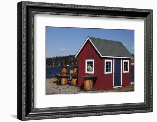 Lobster Pots, Near Cook's Lobster House, Bailey Island, Maine, USA-Michel Hersen-Framed Photographic Print