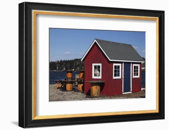 Lobster Pots, Near Cook's Lobster House, Bailey Island, Maine, USA-Michel Hersen-Framed Photographic Print